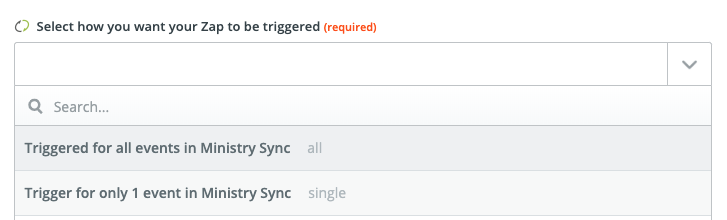 Zapier Zap Event Scoping